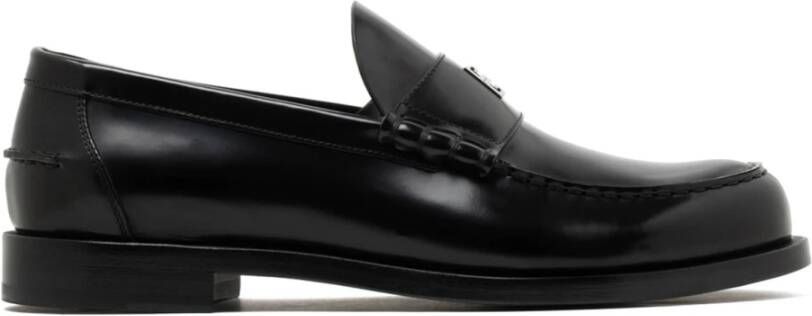 Givenchy Leren loafers met logo Black Heren