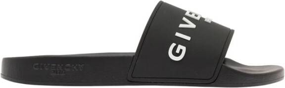 Givenchy Zwarte platte sandalen Black Heren