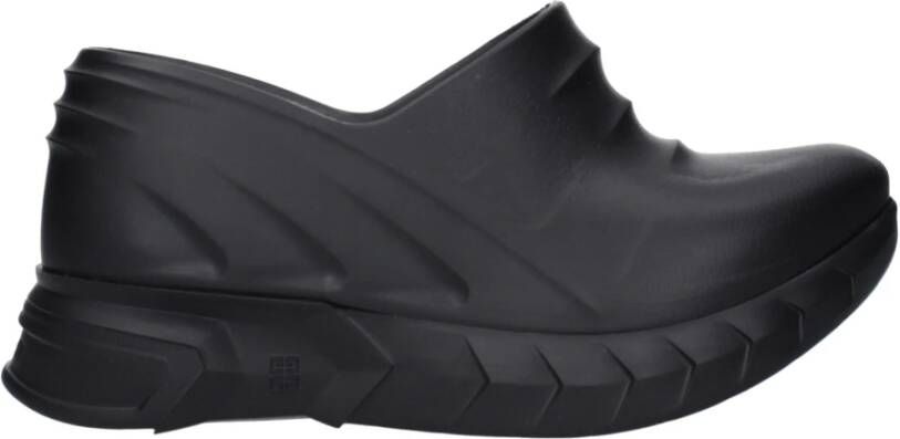 Givenchy Zwarte Rubberen Slippers met Logo's
