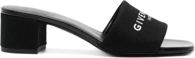 Givenchy Zwarte Coin Logo Mule Sandalen Black Dames