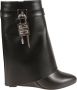 Givenchy Zwarte Shark Lock Enkellaarzen - Thumbnail 1