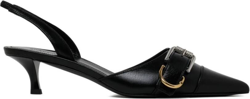 Givenchy Zwarte Slingback Pumps met Metalen Gesp Black Dames