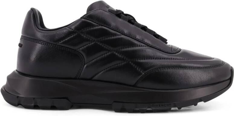 Givenchy Zwarte Sneakers Vetersluiting In reliëf logo Italië