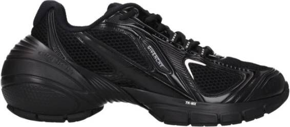 Givenchy Zwarte Stoffen Logo Sneakers met Middelhoge Hakken