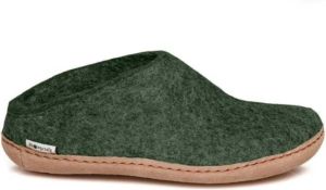 Glerups Groene Wollen Slof Groen Heren