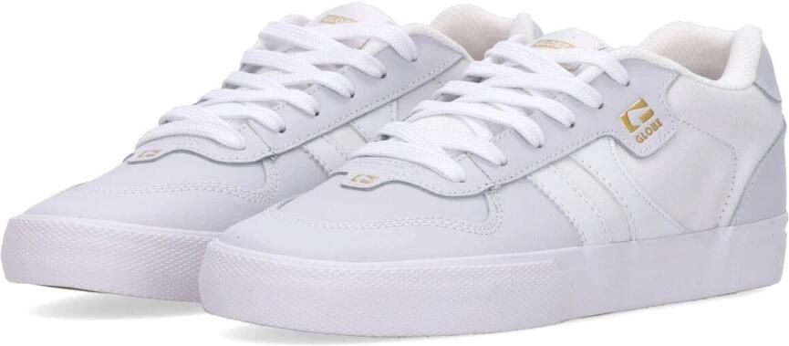Globe Wit Goud Skate Schoenen Vulcanized Vetersluiting - Foto 2