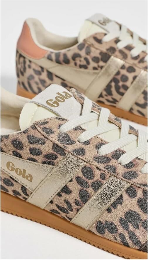 Gola Elan Safari Damessneaker Leopard-Licht-Karamel-Goud-Groen-Mist - Foto 6