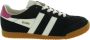 Gola Elan suède sneakers zwart wit roze - Thumbnail 9