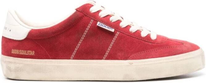 Golden Goose Baksteenrood Suède Sneakers Red Heren