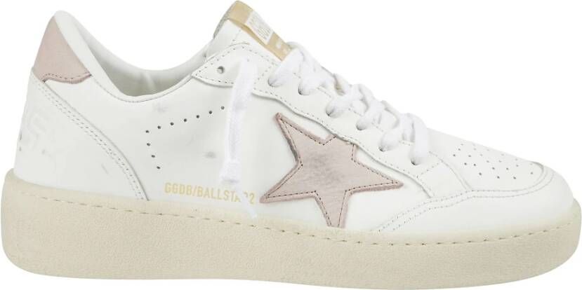 Golden Goose Witte Leren Sneakers met Vernietigend Effect White Dames