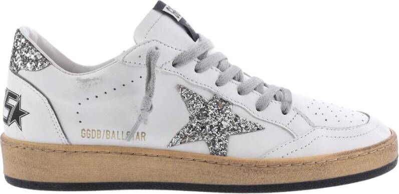 Golden Goose Witte Ballstar Sneakers met Glitter Ster en Hak White Dames - Foto 2