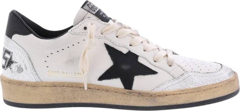 Golden Goose Witte Leren Sneakers met Vintage Afwerking White Dames