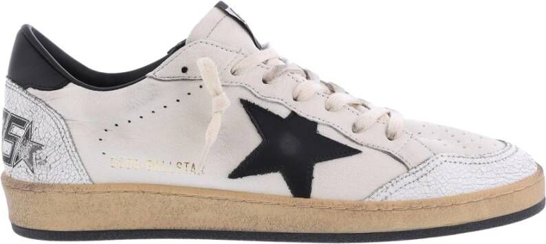 Golden Goose Leren sneakers met gekraakte neus en spoor White Heren