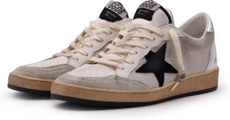 Golden Goose Grijze Sneakers met Net Bovenwerk en Gelamineerde Hak Gray Heren