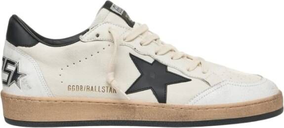 Golden Goose Leren sneakers met gekraakte neus en spoor White Heren