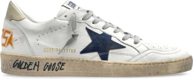 Golden Goose Ball Star Sneakers Wit Blauw Oranje