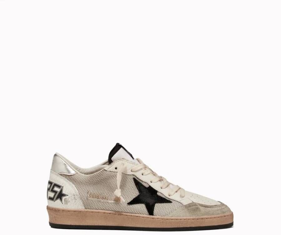 Golden Goose Grijze Sneakers met Net Bovenwerk en Gelamineerde Hak Gray Heren