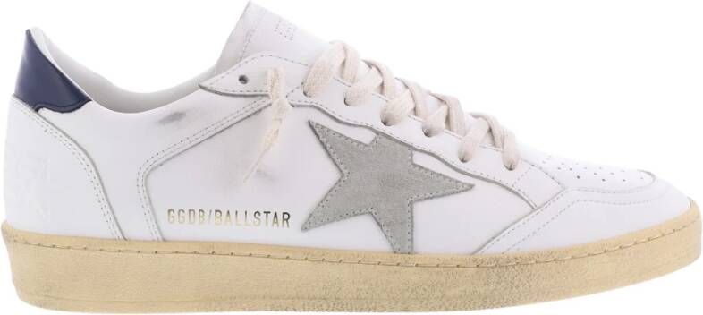 Golden Goose Wit IJs Nacht Blauwe Bio Based Suède Hak White Heren