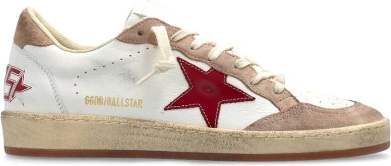 Golden Goose Leren sneakers met suède inzetstukken en geborduurd monogram Multicolor Dames