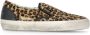 Golden Goose Beige Animalier Leren Sneakers Ronde Neus - Thumbnail 1