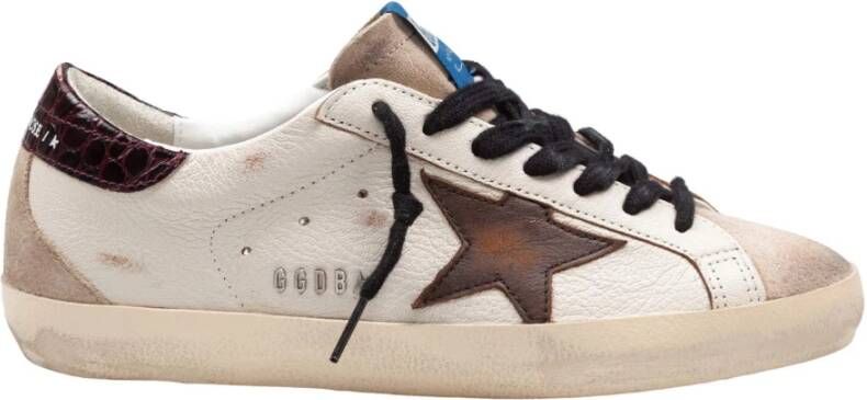 Golden Goose Beige en Bruine Leren Sneakers