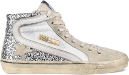 Golden Goose Beige Glitter Slide Sneakers Multicolor Dames