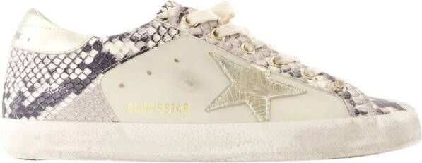 Golden Goose Beige Leren Sneakers Ronde Neus