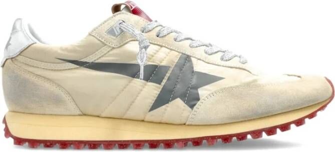 Golden Goose Beige Nylon Sneakers met Sterdetail