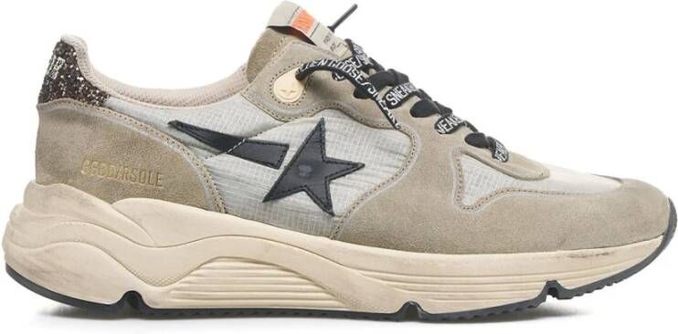Golden Goose Sneakers Running Suede And Leather Sneakers in beige