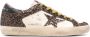 Golden Goose Beige Bruine leren sneakers met glitterdetail Brown Dames - Thumbnail 1