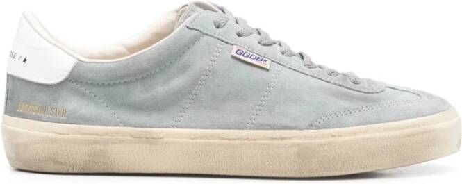 Golden Goose Blauw-grijze sneakers met veters