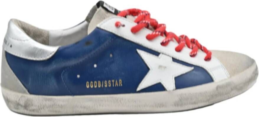 Golden Goose Blauw Wit Rood Superstar Sneakers Multicolor Heren
