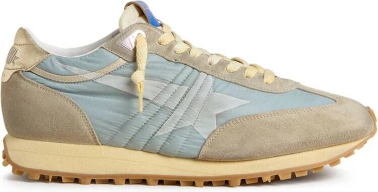 Golden Goose Blauwe Logo Print Veterschoenen