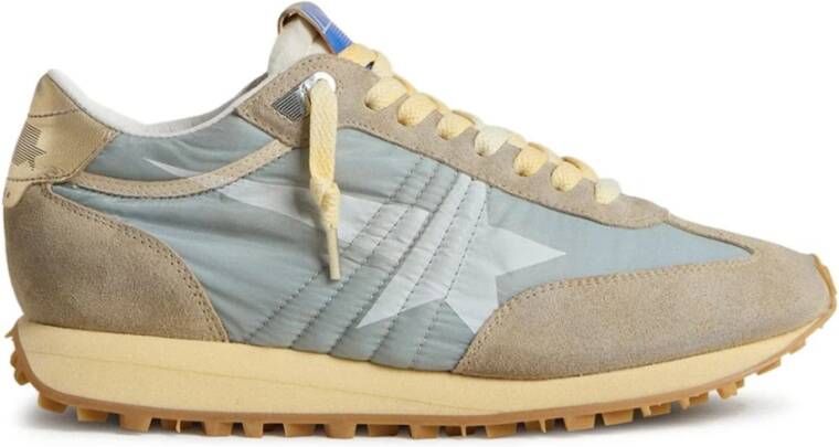Golden Goose Blauwe Logo Print Veterschoenen