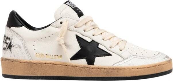 Golden Goose Leren sneakers met gekraakte neus en spoor White Heren