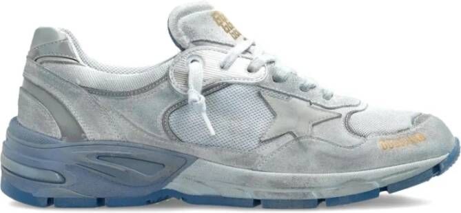 Golden Goose Dad-Star Blauwe Rubberen Zool Veterschoenen