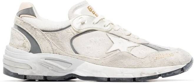 Golden Goose Witte Mesh Sneakers met Zijdelingse Ster Applicatie White