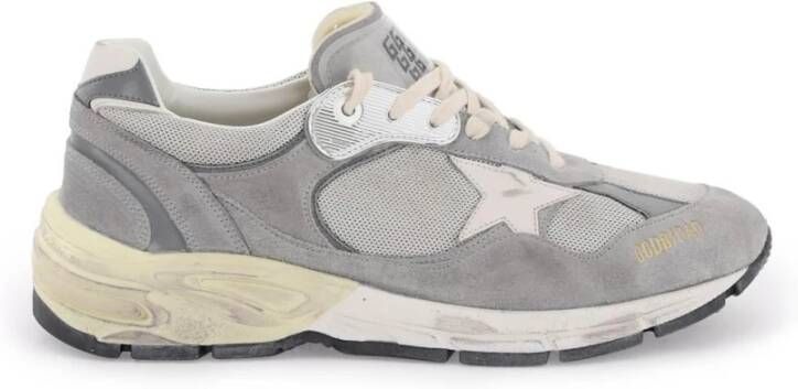 Golden Goose Hardlopende Vader Net Bovenwerk Suède Neus en Spoorleer Ster Gray