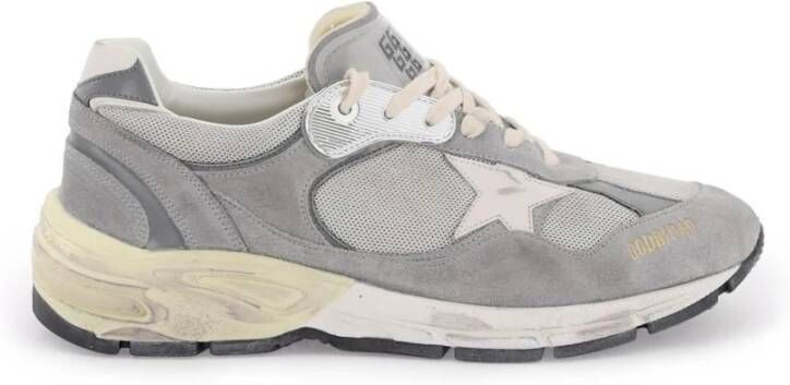 Golden Goose Hardlopende Vader Net Bovenwerk Suède Neus en Spoorleer Ster Gray Heren