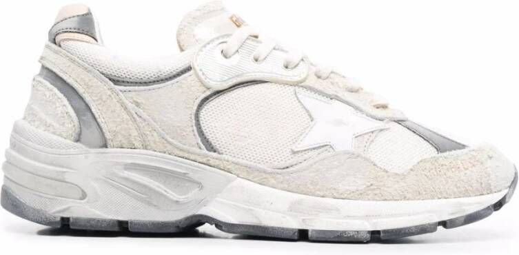 Golden Goose Witte Mesh Sneakers met Zijdelingse Ster Applicatie White