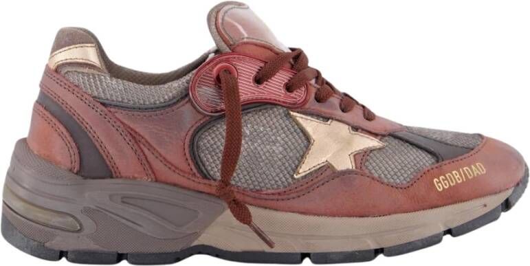 Golden Goose Bordeaux Leren Sneakers met Sterdetail