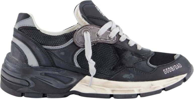 Golden Goose Dad-star Manden Zwart Zilver Veterschoenen