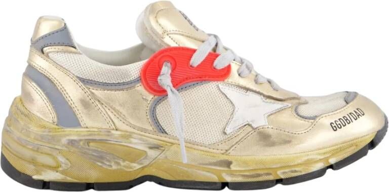 Golden Goose Low-Top Sneakers Vintage-Finish Golden Leather Sneakers in groen - Foto 3