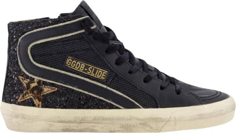 Golden Goose Dames Slide Sneaker Zwart Glitter Black Dames