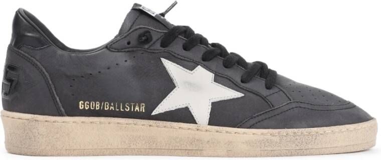 Golden Goose Vernielde Effect Symbool Sneakers met Logo Black Heren