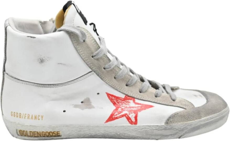 Golden Goose Francy White Red Blue Silver Sneakers Multicolor Heren