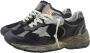 Golden Goose Gebruikte Look Sneaker met Zilveren Canvas Ster Black Dames - Thumbnail 1