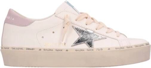 Golden Goose Low-Top Sneakers Hi Star White Silver Lillac in poeder roze
