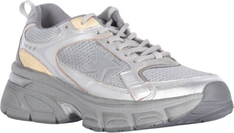 Golden Goose Gelamineerde Lightstar Sneakers Zilver Goud