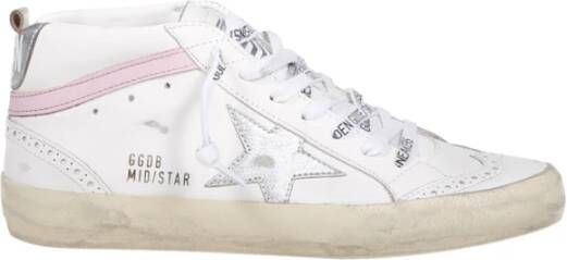 Golden Goose Gelamineerde Ster Leren Sneakers White Dames